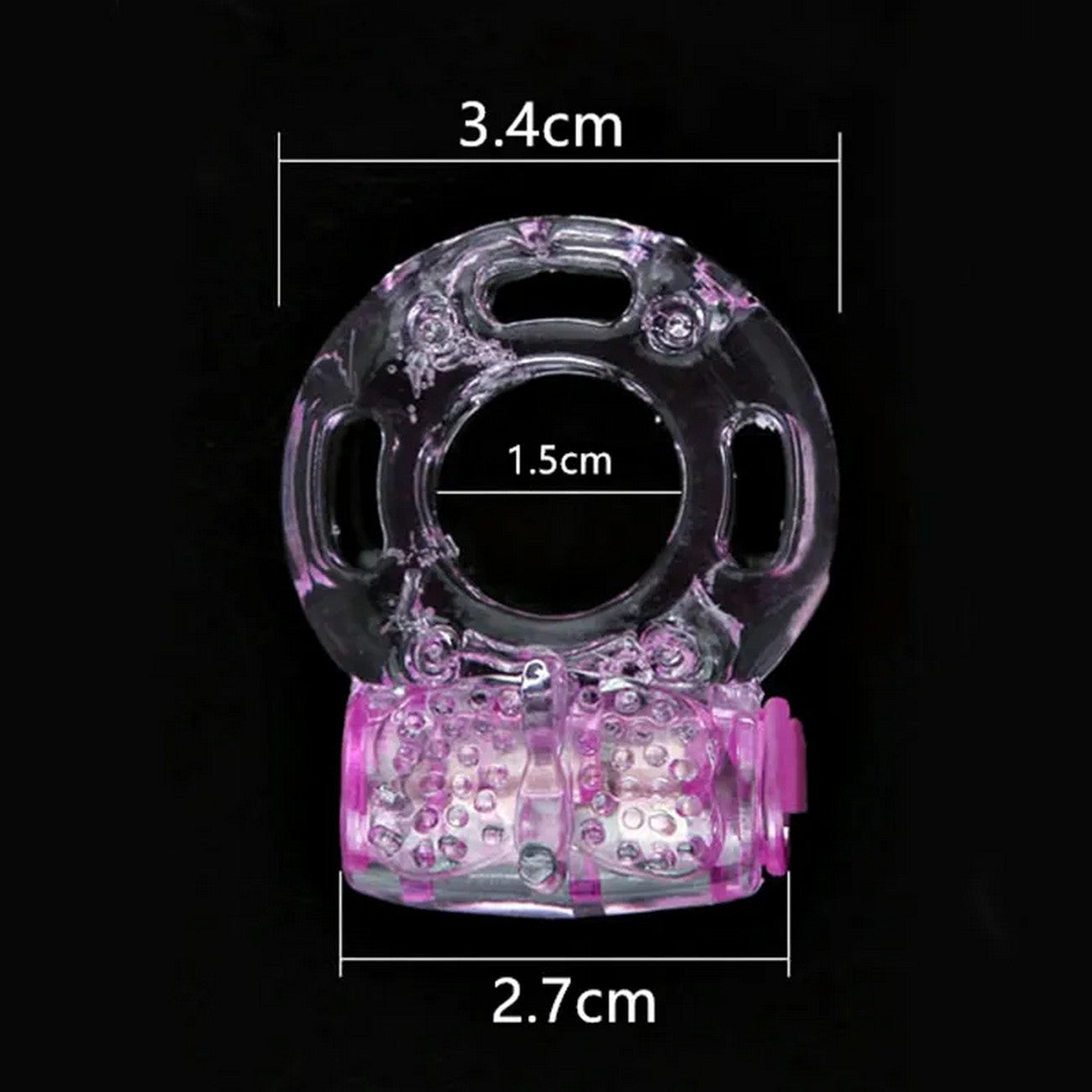 Anillo Vibrador Retardante Doble Estimulación Juguete Sexual