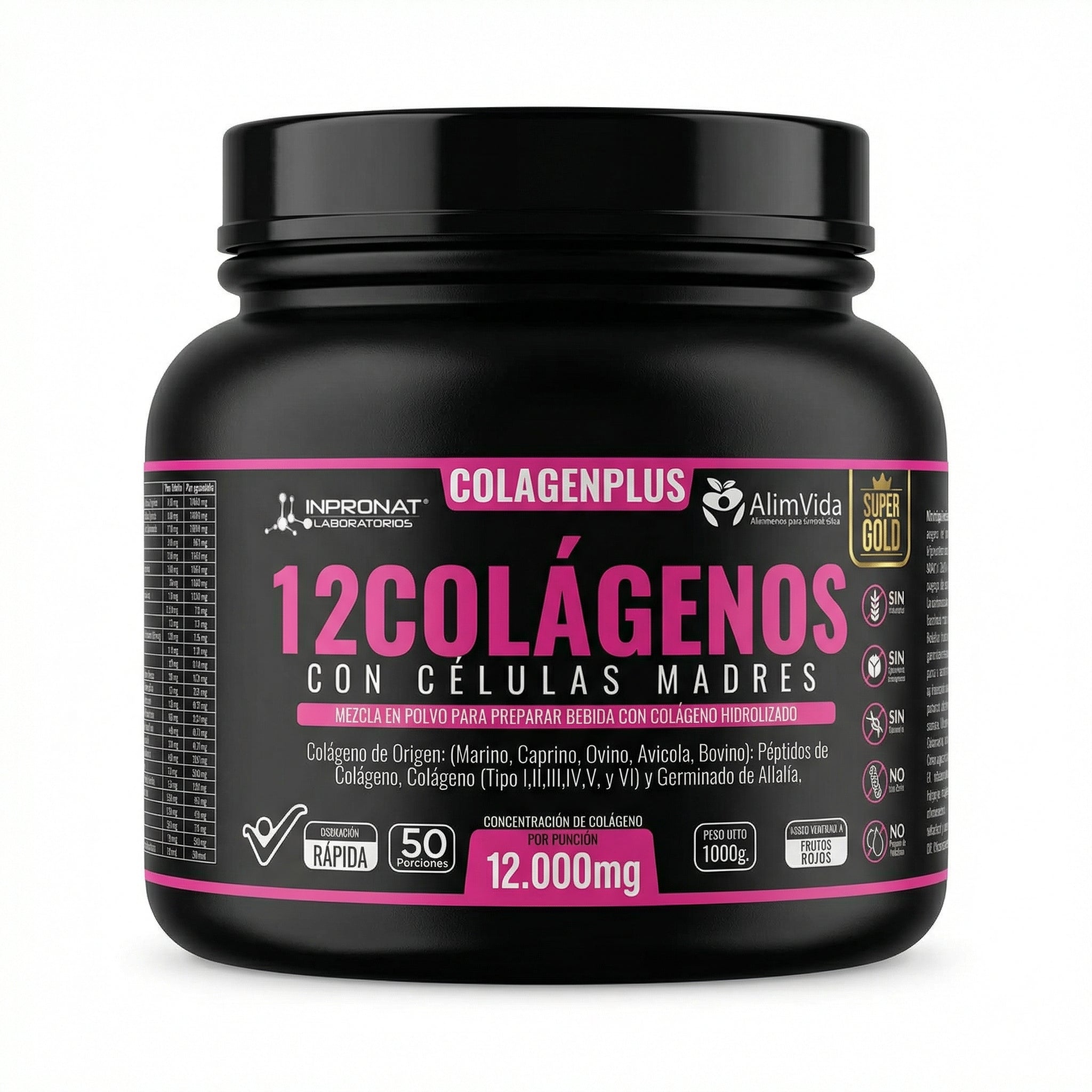 12 COLAGENOS CELULAS MADRE 100GR